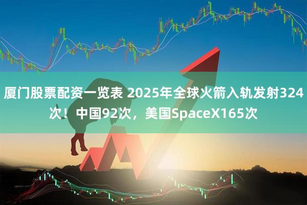 厦门股票配资一览表 2025年全球火箭入轨发射324次！中国92次，美国SpaceX165次