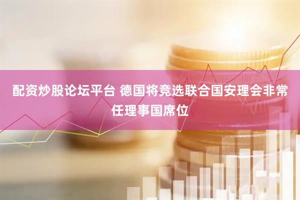 配资炒股论坛平台 德国将竞选联合国安理会非常任理事国席位